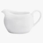 C63s Arctic White Gravy Boat with Saucer — White