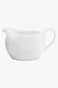 C63s Arctic White Gravy Boat with Saucer — White