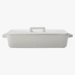 C63s Epicurious Rectangular Baker With Lid — White