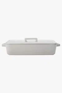 C63s Epicurious Rectangular Baker With Lid — White