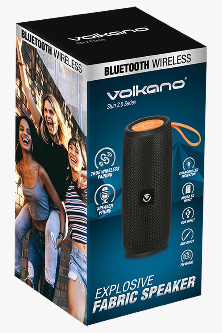 C63s Volkano Stun Series Bluetooth Speaker — Black