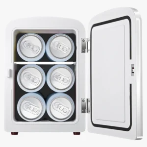 C63s 6 Can Mini-Fridge With Built In Bluetooth Speaker — White
