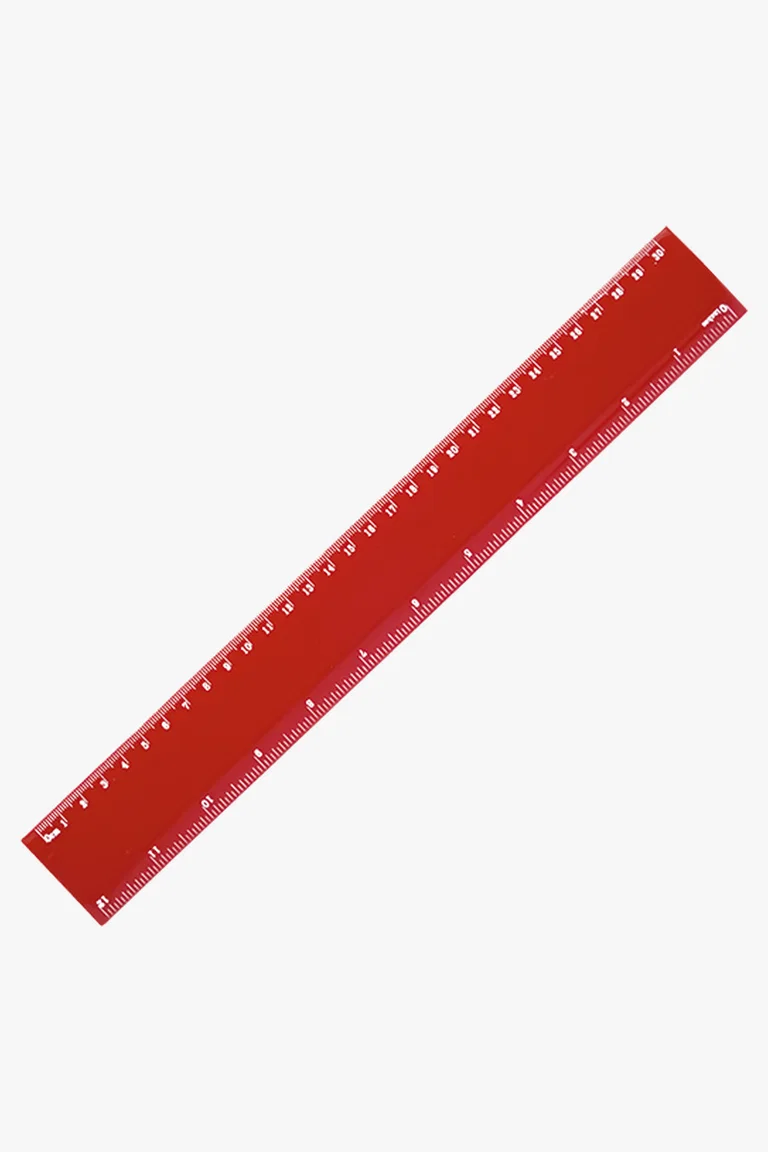 C63s 30cm Plastic Ruler — Red