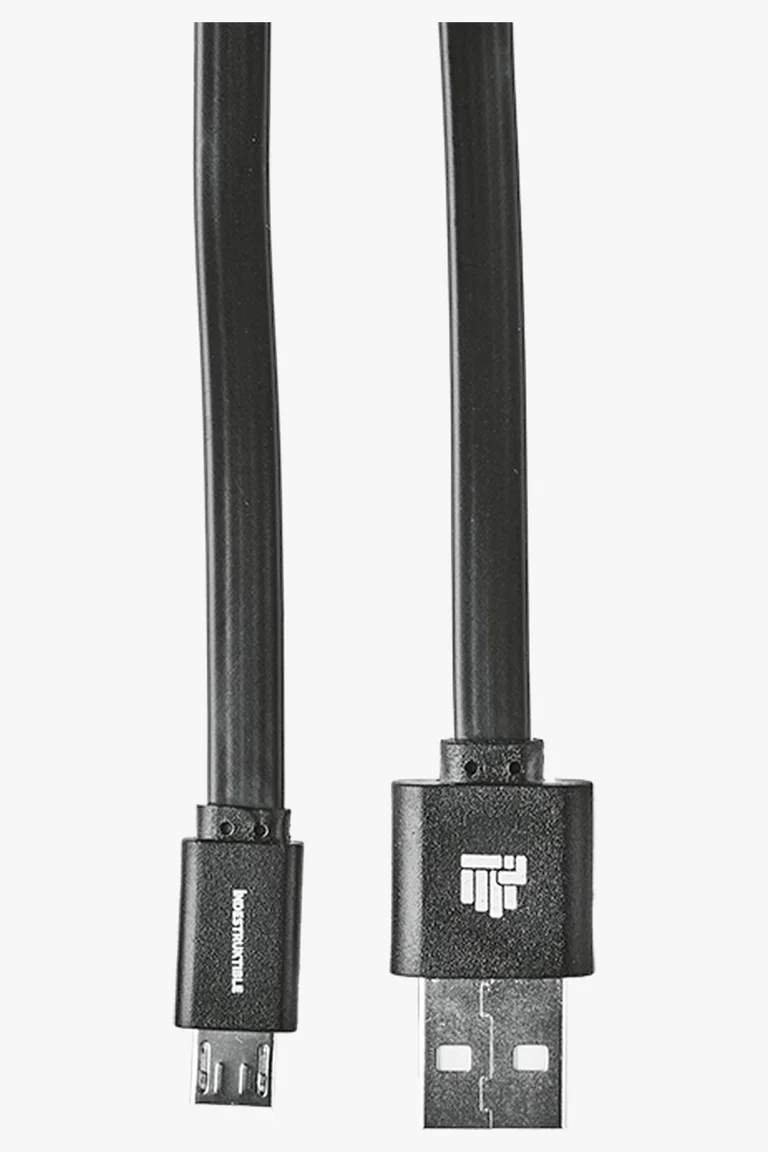 C63s Ind USB 2.0 To Micro Flat Cable — Black