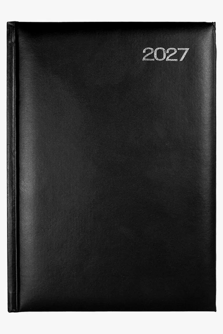 C63s 2027 A4 Padded Reg Diary — Black