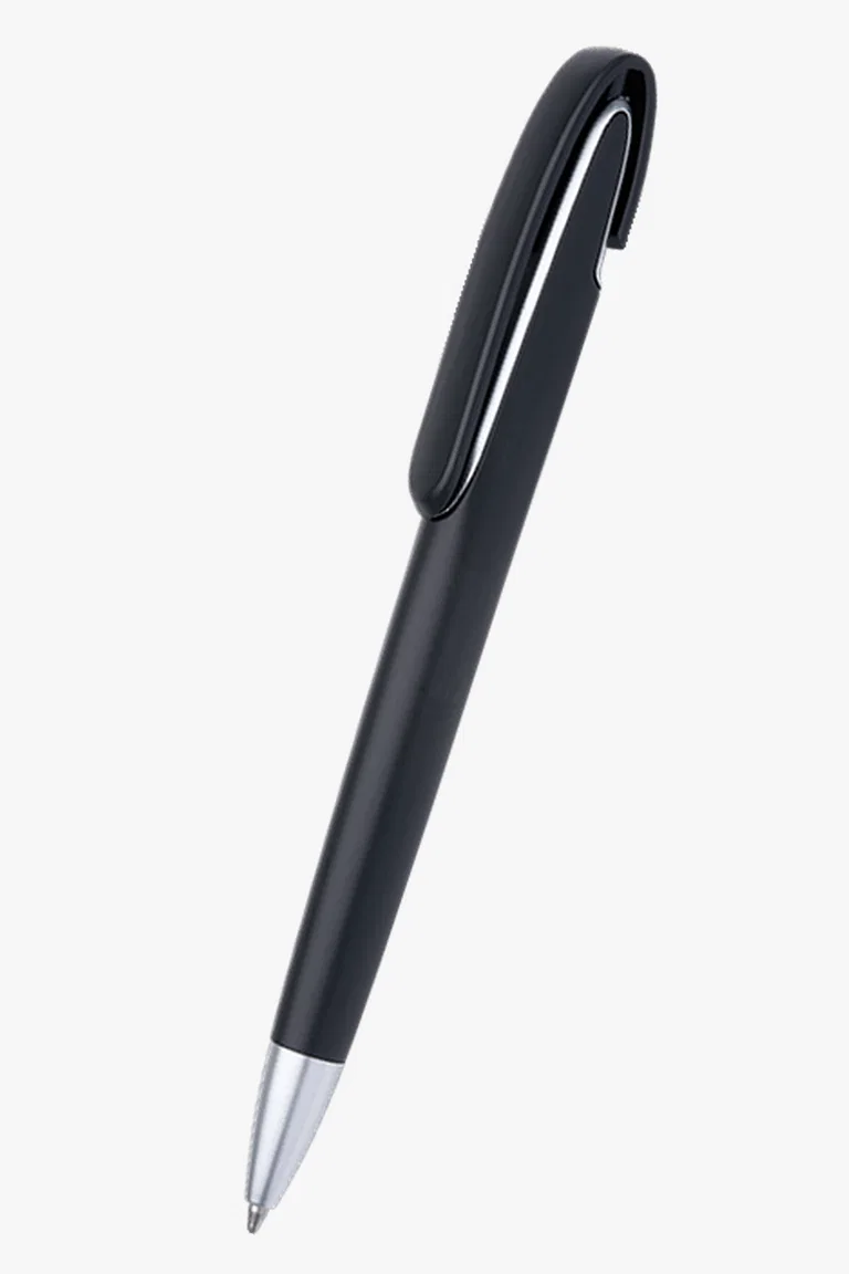 C63s Rounded Clip Ballpoint Pen — Black