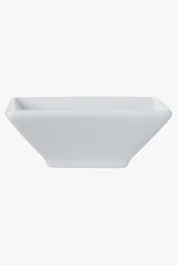 C63s White Basics Square Footed Sauce Dish — White
