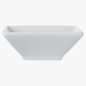 C63s White Basics Square Footed Sauce Dish — White