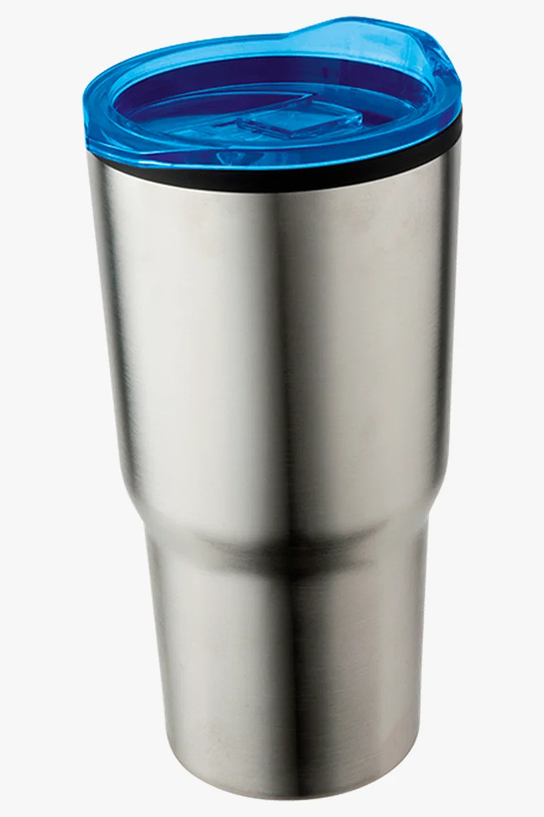 C63s 590ml Stainless Steel Mug With Clear Lid — Blue