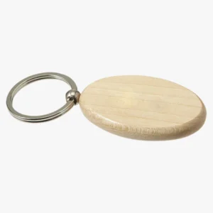 C63s Oval Wooden Keychain — Brown