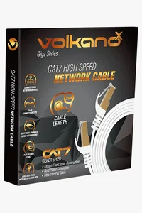 C63s Volkano Giga Series Cat 7 Ethernet Cable 25m — White