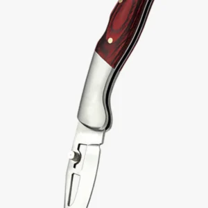 C63s Lockback Wood Handled Knife — Silver