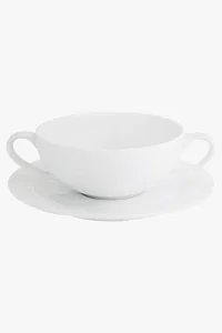 C63s Arctic White Soup Cup and Saucer — White