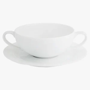 C63s Arctic White Soup Cup and Saucer — White