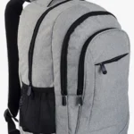 C63s Stylish Front Zip Pocket Backpack — Grey Melange