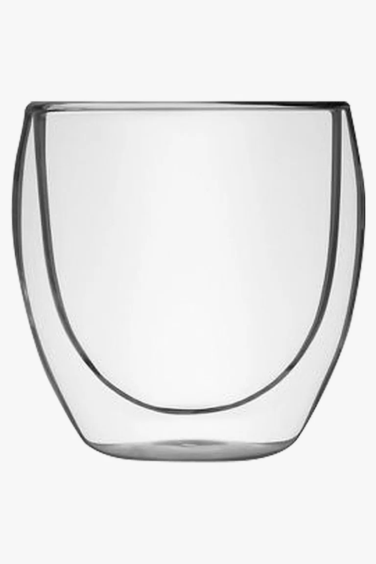C63s Elegant Double Wall Glass Mug in Gift Box — Clear