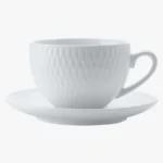 C63s White Basics Diamonds Demi Cup and Saucer 90ml — White