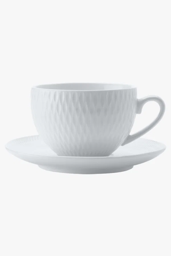 C63s White Basics Diamonds Demi Cup and Saucer 90ml — White