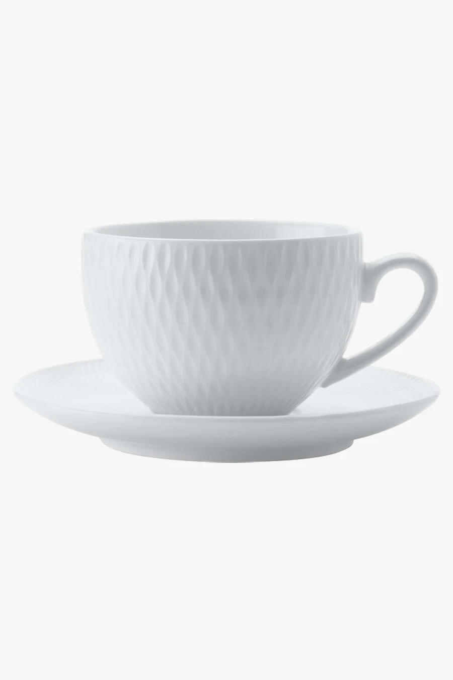 C63s White Basics Diamonds Demi Cup and Saucer 90ml — White