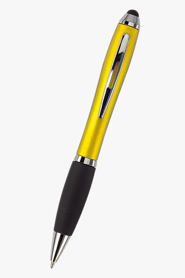 C63s Ballpoint with Rubber Grip and Stylus — Yellow