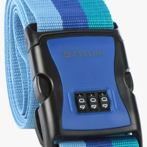 C63s Cellini Combination Lock Luggage Straps — Black