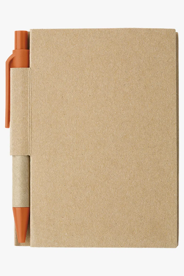 C63s Mini Recycled Notebook and Pen — Orange