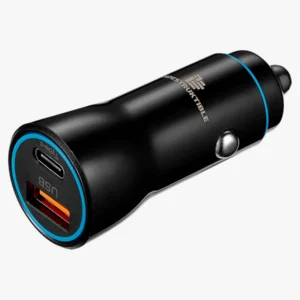 C63s IND 38W Dual Car Charger USB & Type-C — Black