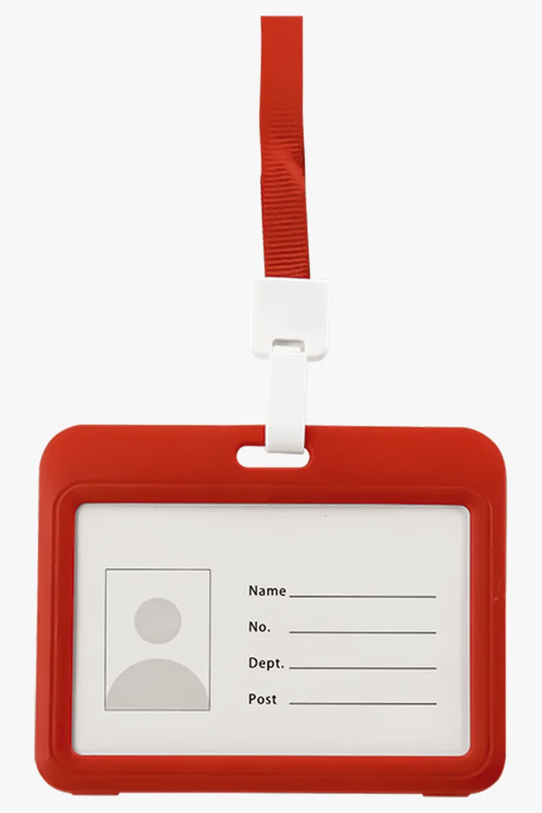 C63s Card Holder With Lanyard — Red