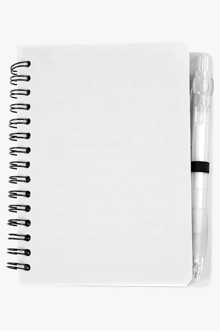 C63s Mini Spiral Notebook with Pen — White
