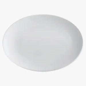 C63s White Basics Oval Plate — White