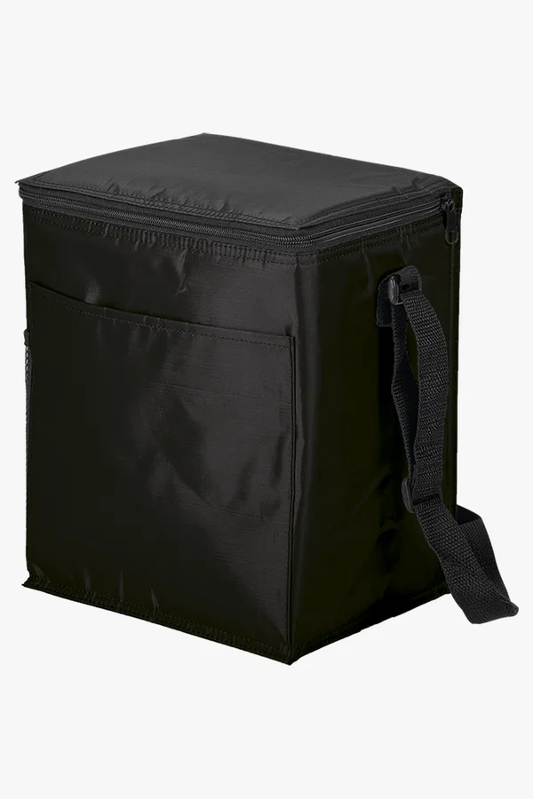 C63s 12 Can Cooler with 2 Exterior Pockets 70D PEVA Lining — Black
