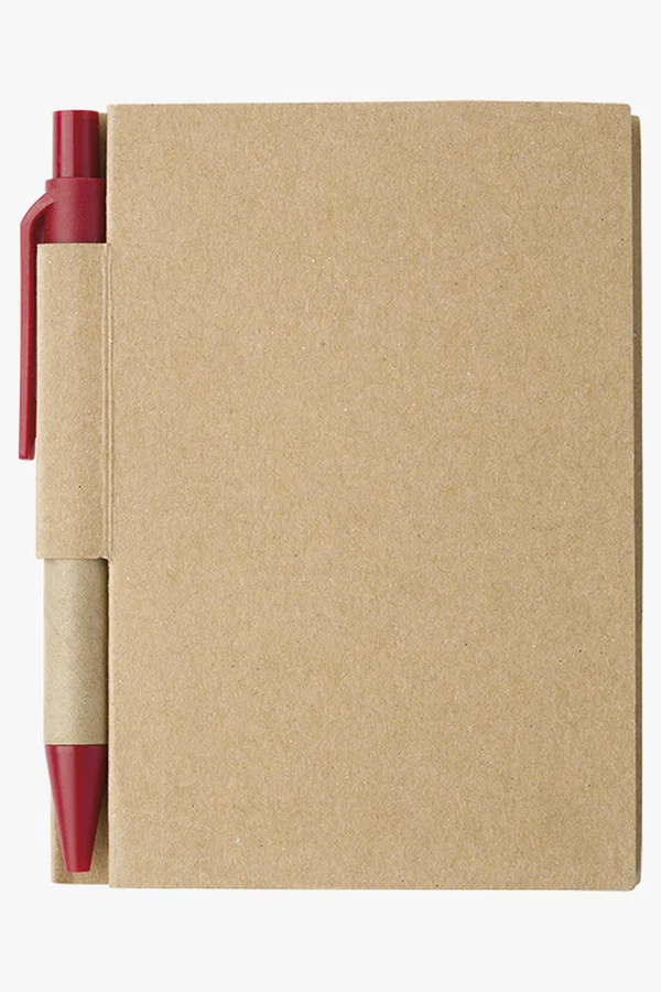 C63s Mini Recycled Notebook and Pen — Red