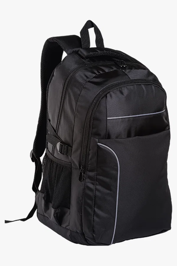 C63s Curved Piping Backpack — Black