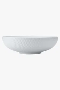 C63s White Basics Diamonds Round Serving Bowl — White