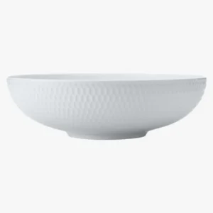 C63s White Basics Diamonds Round Serving Bowl — White