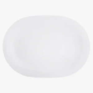C63s Arctic White Oval Platter — White