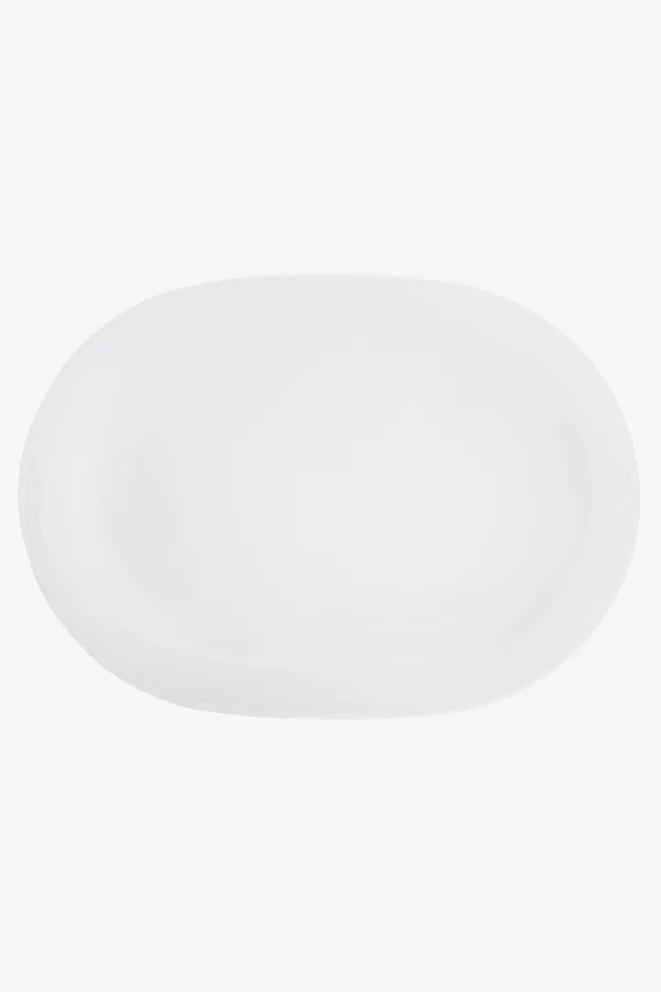 C63s Arctic White Oval Platter — White
