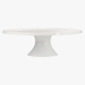 C63s White Basics Diamonds Footed Cake Stand — White