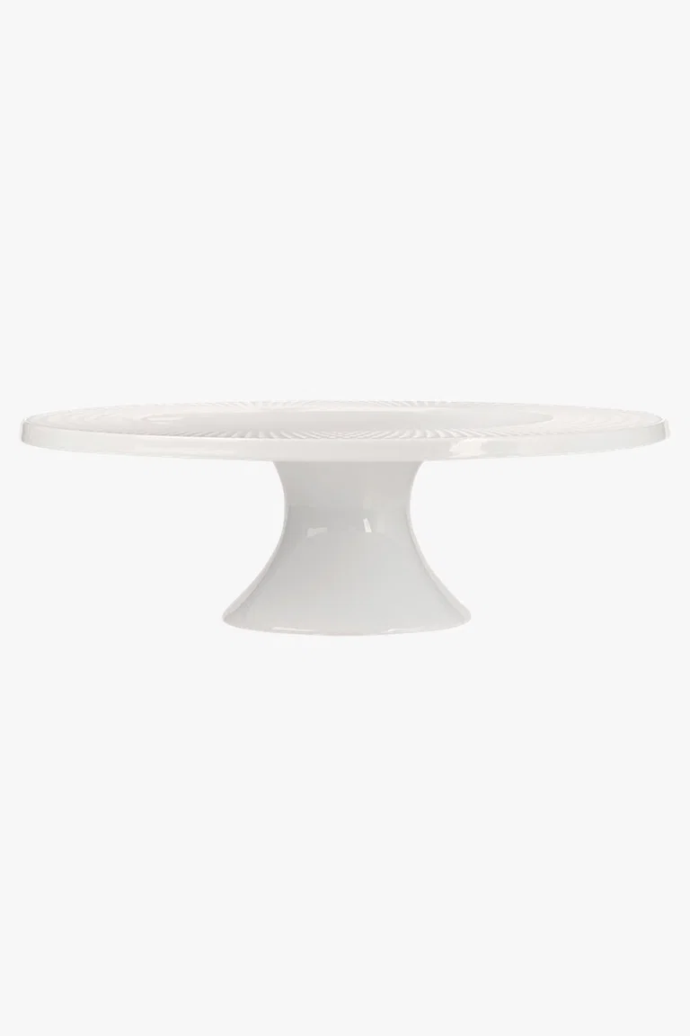 C63s White Basics Diamonds Footed Cake Stand — White