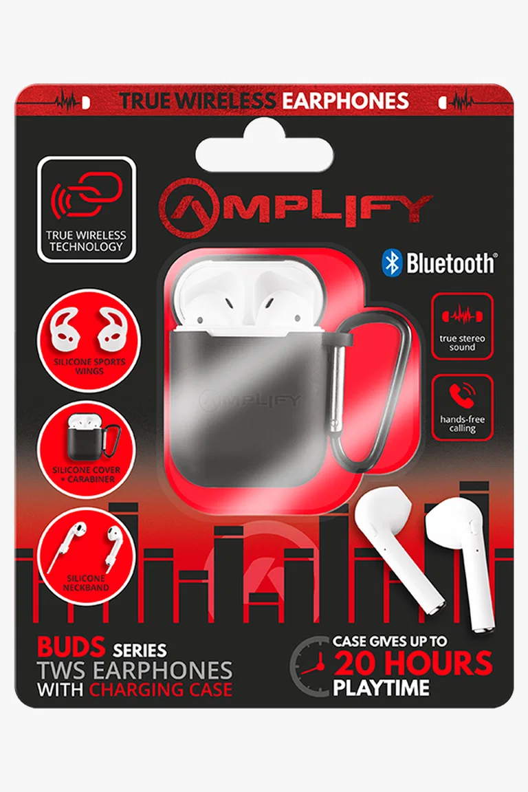 C63s Amplify Buds Series True Wireless Earphones with Accessories — Black