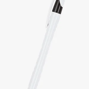 C63s Slim White Barrel Ballpoint Pen — Black