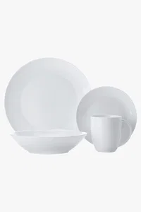 C63s Cashmere Resort Coupe Dinner Set 16 Piece — White