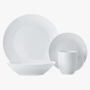 C63s Cashmere Resort Coupe Dinner Set 16 Piece — White