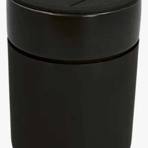 C63s 330ml Ceramic Silicone Cover Mug With Sip Slider — Black