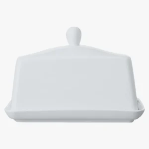 C63s White Basics Butter Dish — White