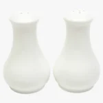 C63s White Basics Fluted Salt & Pepper — White
