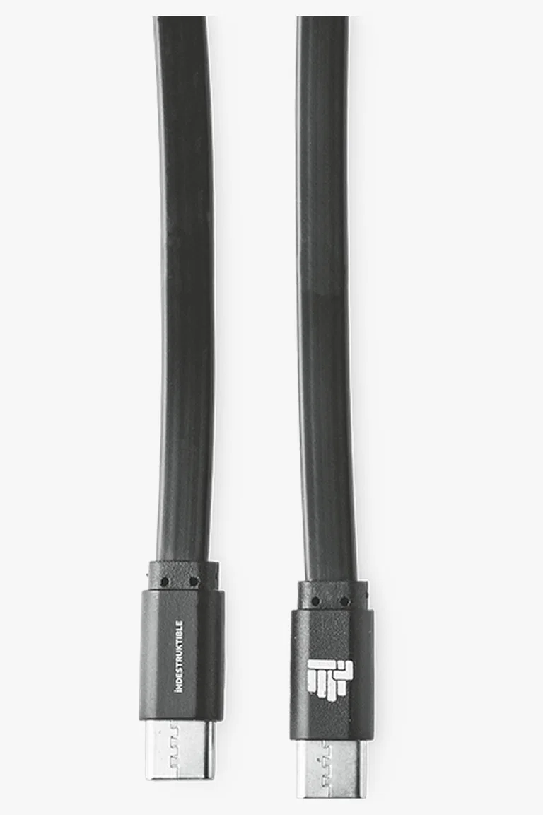 C63s IND Type-C to Type-C Flat Charger Cable — Black