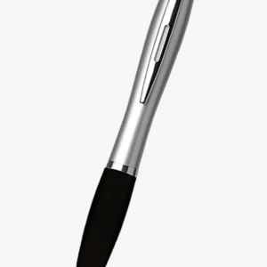 C63s Curved Silver Ballpoint Pen — Black