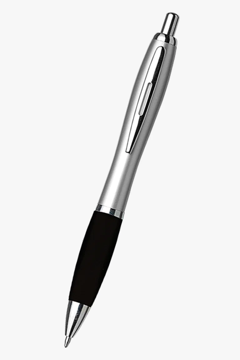 C63s Curved Silver Ballpoint Pen — Black