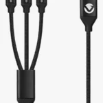C63s Volkano Weave Series 3-in-1 Charge Cable 1m — Black